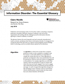 Information Disorder: The Essential Glossary
